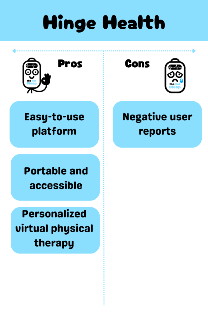 Pros and Cons of Hinge Health_theHotBleep infographic