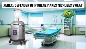 Xenex Microbial Reduction Robot – Zapping Hospital germs without a single wipe!